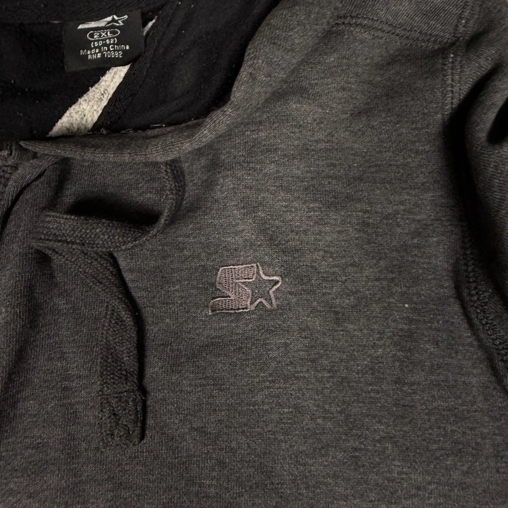 Starter Men's Charcoal Gray Full-Zip Hoodie 2XL - Picture 7 of 16